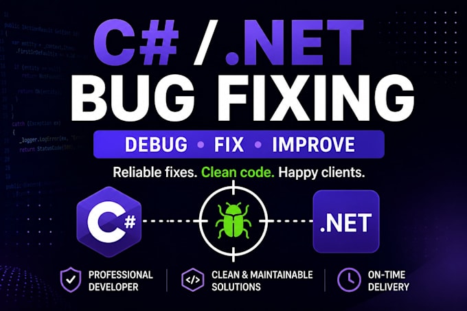fix bugs and errors in your csharp dotnet application