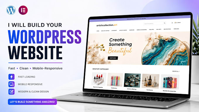 we will create a clean wordpress website for your blog