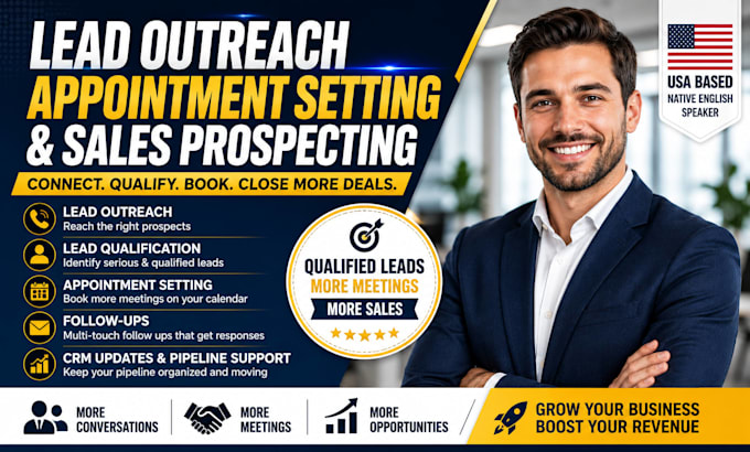 do b2b lead outreach and qualified appointment setting, sales prospecting