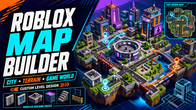 design a professional roblox map and game environment