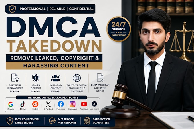 remove, takedown copyright, leaked, harassing, defaming content with google dmca