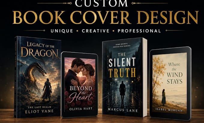 create a stunning custom book cover design for your book