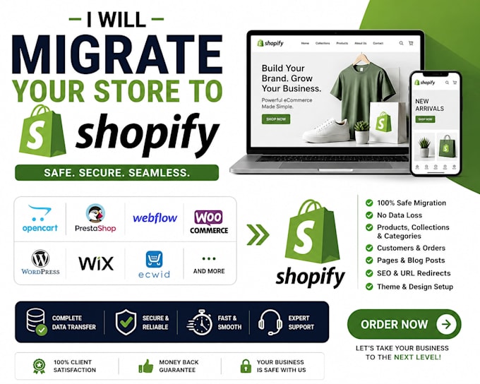 migrate opencrat prestashop webflow woocommerce wordpress wix ecwid to shopify