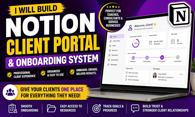 build a notion client portal and onboarding system