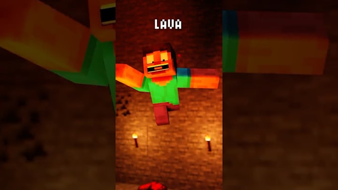 create 3d minecraft shorts animation challenges for youtube