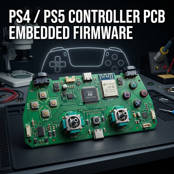 design ps4 ps5 game controller pcb gamepad circuit schematic firmware