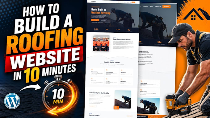 design premium roofing website, hvac, construction website