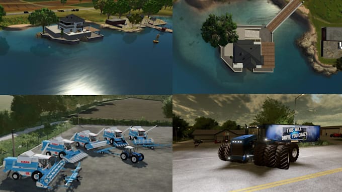 create custom farming simulator maps and tractor for farming