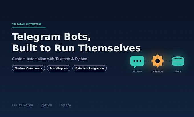 develop a custom telegram bot with python and telethon