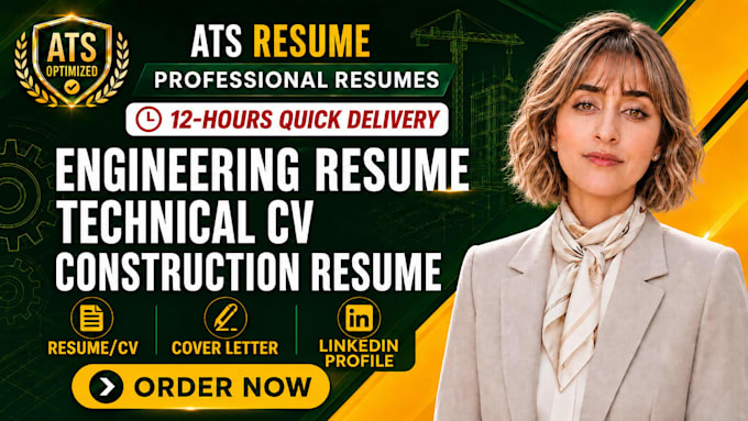 write engineering resume, technical CV and construction resume