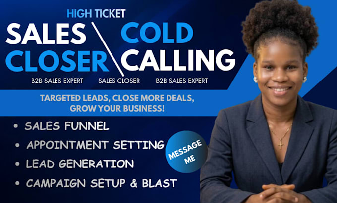 high ticket sales closer b2b sales representative appointment setter