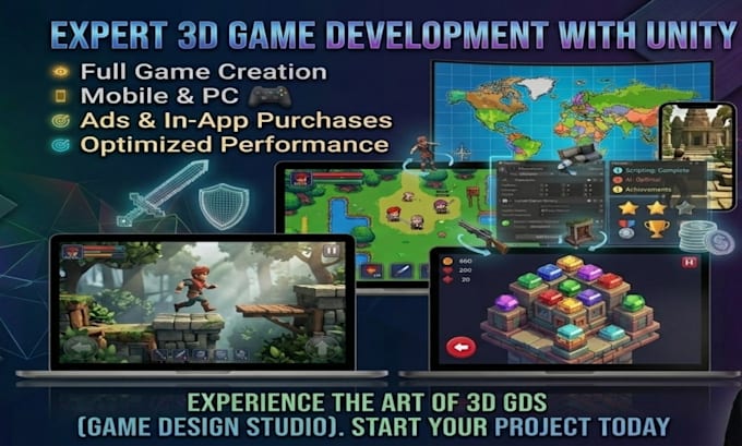 develop a professional 2d game in unity for mobile or PC