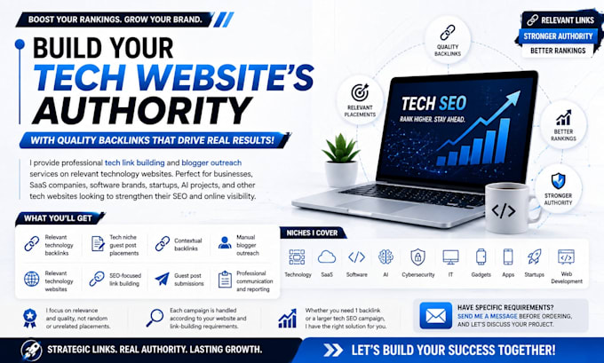 do tech link building and tech SEO with quality backlinks