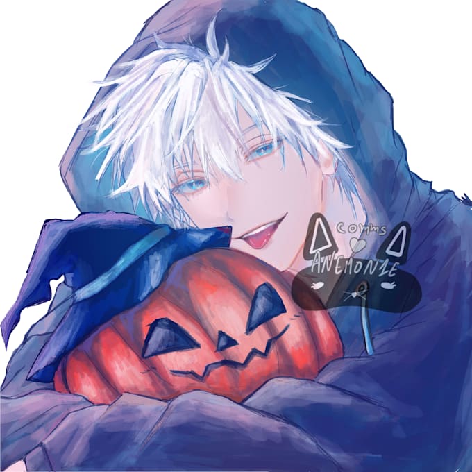 draw your ych or oc hugging a pumpkin for halloween