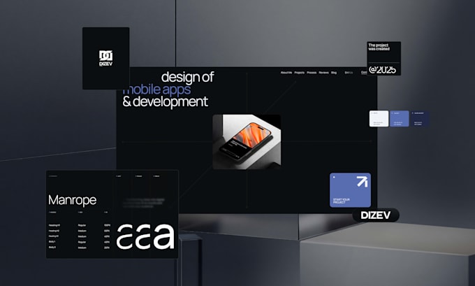 full website creation design, development