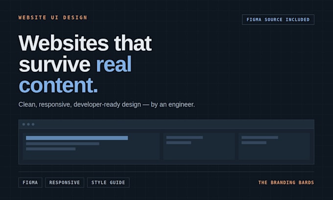 design a clean modern website UI design in figma