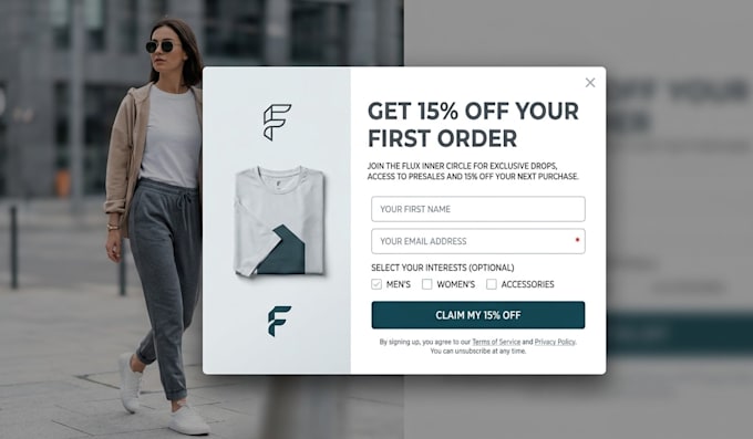 design high converting klaviyo pop up forms and lead capture forms