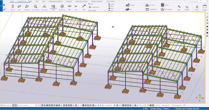create tekla structures steel peb modeling and fabrication drawings