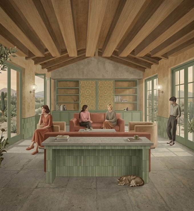 post digital architectural collage illustrations