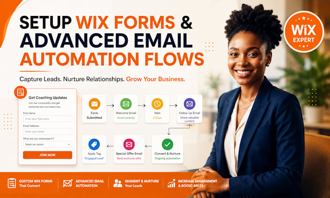 setup wix forms and advanced email automation flows