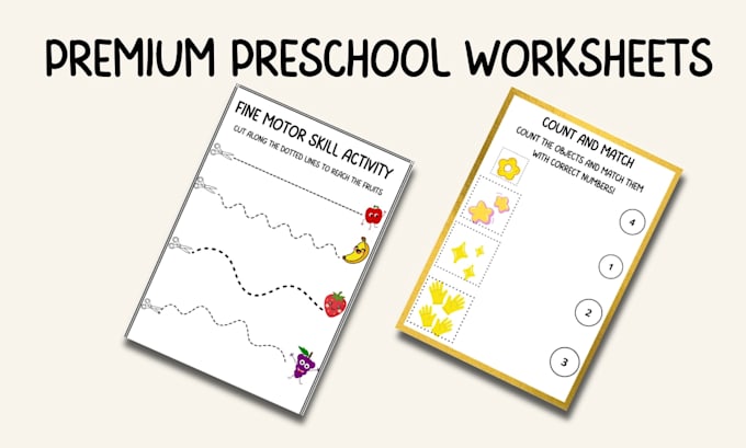design worksheets and kids activity book interior