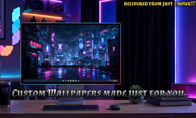 design custom high resolution ai desktop wallpaper for you