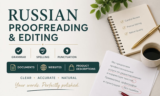 proofread and edit russian texts