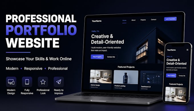 build a modern responsive portfolio website