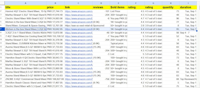 scrape amazon product data and do product research