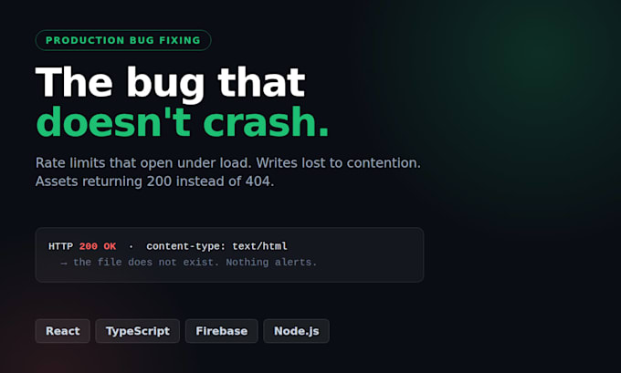 fix bugs in your react firebase or node js web app