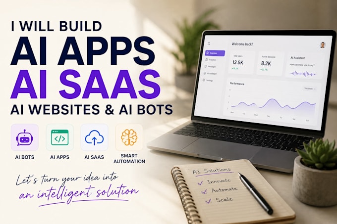 develop ai apps, ai saas, ai website and ai bots