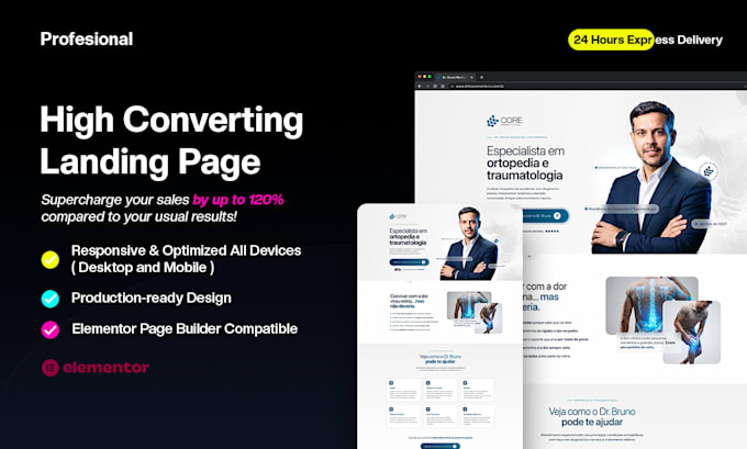 design a modern high converting landing page