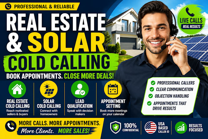 real estate cold calling, solar cold calling, cold calling, appointment setter