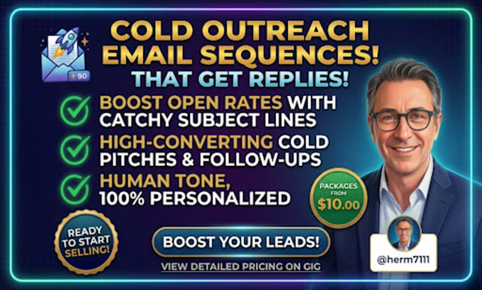 write high converting cold email and outreach sequences for lead generation