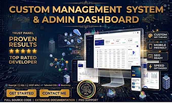 build a custom management system with admin dashboard