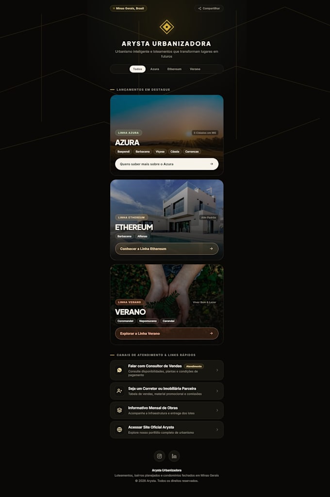 create a custom interactive link in bio website
