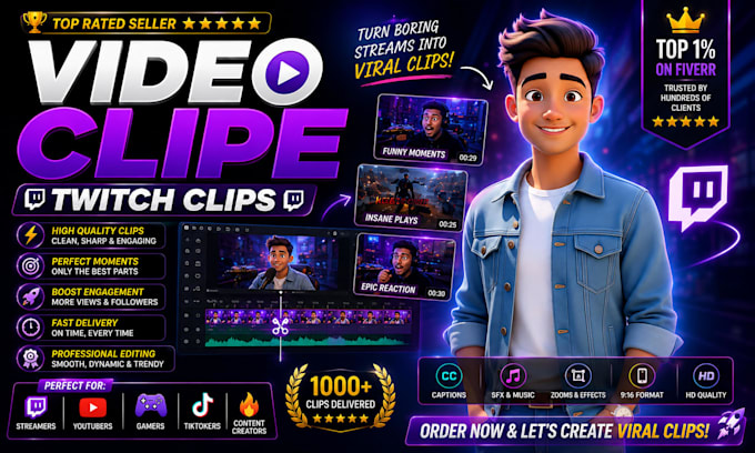 twitch clips stream highlights video editing