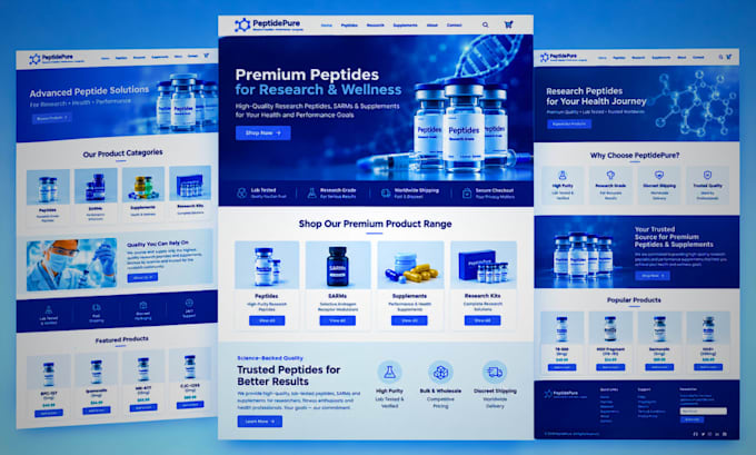 build peptide website peptide store research peptide store supplement website