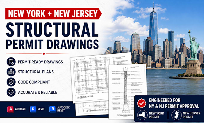 prepare new york and new jersey structural permit drawings