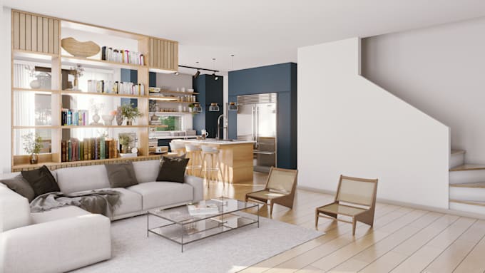 design photorealistic 3d interior renderings for your spaces