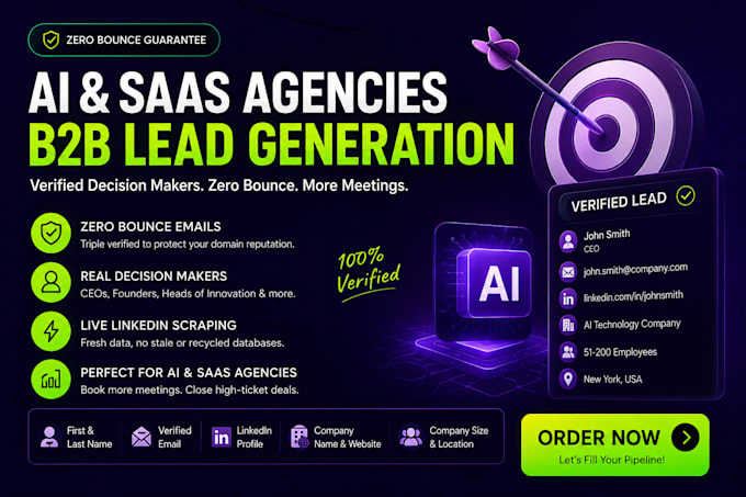 do zero bounce b2b lead generation for ai and saas agencies