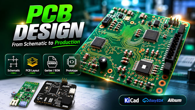 do hardware prototyping, schematic, pcb design, arduino, esp32, esp8266, stm32