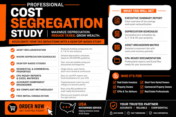 do a professional cost segregation study for your property