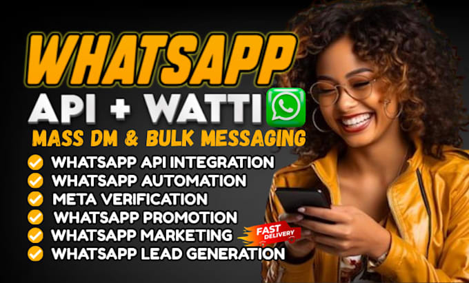 setup wati whatsapp API automation, chatbot,CRM integration and whatsapp mass dm