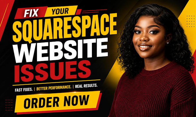 fix squarespace layout, design issues and contact form problems, squarespace