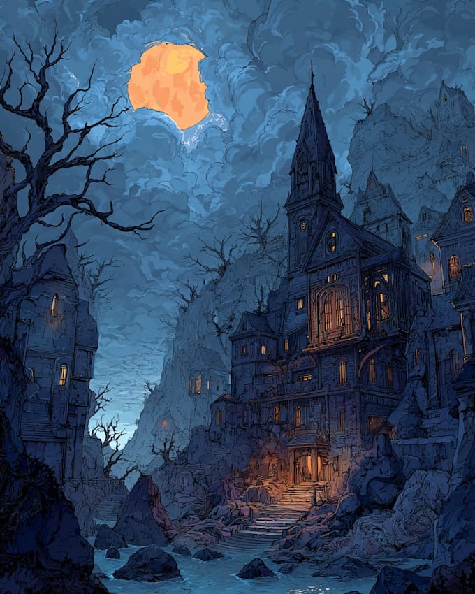 fantasy horror and fantasy horror character art