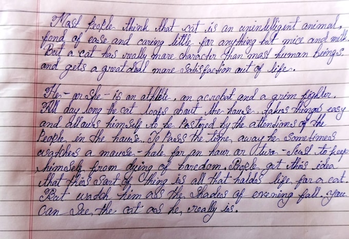 write anything with my clean handwriting