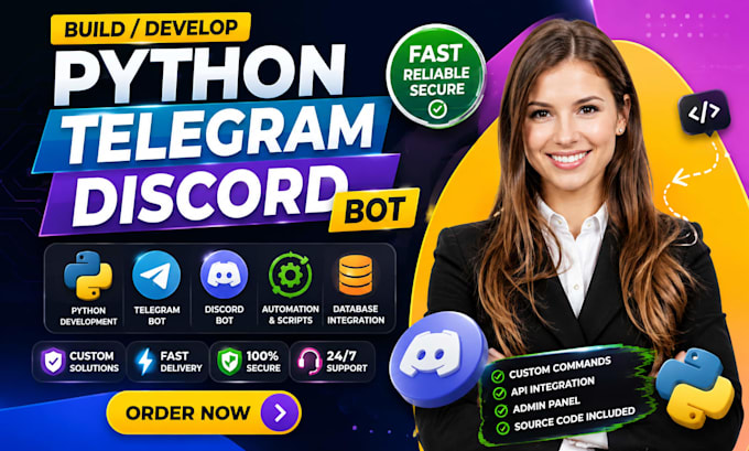 build python bots web scrapers ai tools telegram discord forex crypto bot