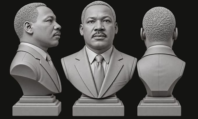 sculpt realistic 3d head bust model convert 2d to 3d head model printing stl