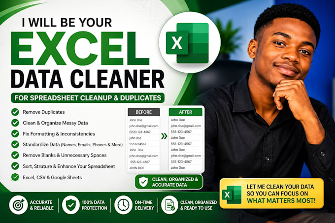 be your excel data cleaner for data cleaning, spreadsheet cleanup and duplicates
